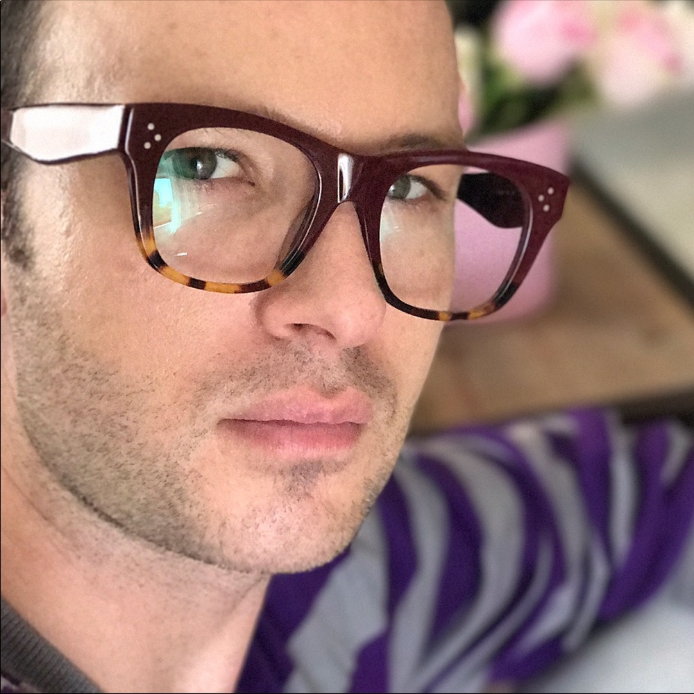 CÉLINE burgundy glasses w/ anti reflecting lenses